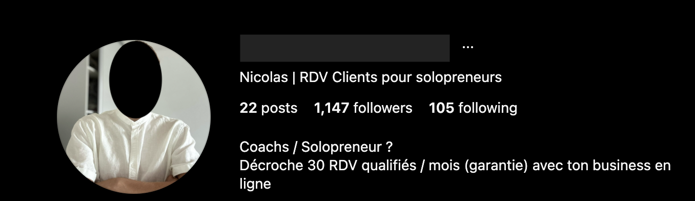 Capture d'écran d'une offre de RDV
